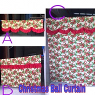 Christmas Ribbon Curtain Valancer / Half Curtain/Door/Window curtain