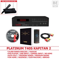 (FREE WIRELESS VHF MIC) Platinum Kapitan 2 V1.5 T40s Karaoke Player + DVD + Songbook + Remote
