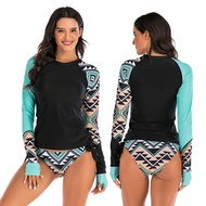 y Swimsuit Bikini mujer Rashguard women Long Sleeve swimwear rashguard surfing Two Piece Swimsuit Tankini Set surf swimming