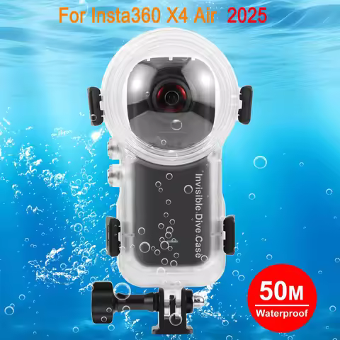 PULUZ 50m Waterproof Housing Cover For Insta360 X4 Air 2025 Action Camera Sealed Full Invisible Divi