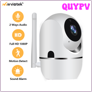 QUYPV 1080P ไร้สาย IP กล้อง Wifi 360กล้องโทรทัศน์วงจรปิดขนาดเล็กสัตว์เลี้ยงวิดีโอกล้องวงจรปิดกับ Wifi จอดูแลเด็ก Ycc365 2MP สมาร์ทโฮม APITV