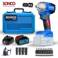 SONCO 38890 Heavy Duty 688VF Cordless Impact Wrench Electric 1/2 Inch Socket Drill Screwdriver Bater