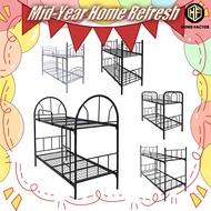 👍HF Double Deck With Foam Mattresses Metal Bed frame Metal Bed Single/Double Metal Bed Free delivery