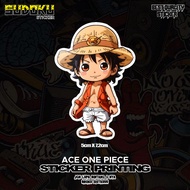 Sticker STICKER PRINTING ANIME ONEPIECE ACE Fire Strength Funny Cool