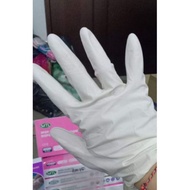 Ready stock 100pcs Nutrile / LATEX DISPOSABLE HAND GLOVE POWDERED