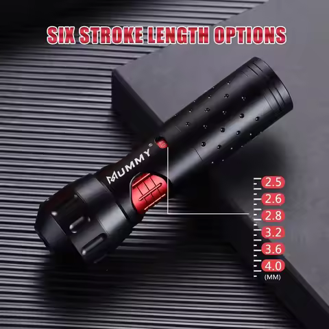 Mummy Pharaoh Wireless Tattoo Machine With Adjustable Stroke Length 2.5-4.0mm Customized Swiss Motor