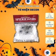 Spider Web, Fake Spider Silk Halloween Decoration with Plastic Spider