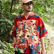 【熱門預購】復古日式優雅藝術感浮世繪休閒襯衫L (12色)7IA-5115