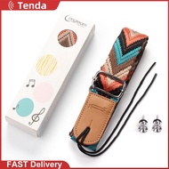 Woven Guitar Strap Adjustable Vintage Ukulele Shoulder Belt for Classical Guitar Mandolin Banjo