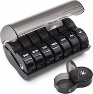 Weekly Pill Organizer, Large 7 Day Pill Case, Daily Vitamin Case Medicine Box, AM/PM Pill Containers