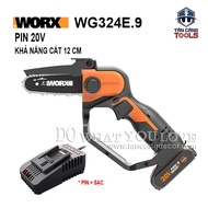 Worx WG324E.9 20V Battery Handheld Chain Saw Combo (Body, 1 2.0Ah Battery. 1 Charger )
