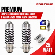 NEW MOTORCYCLE HEAD LIGHT H6 D2 LASERGUN DEVIL EYES LED LIGHT H6 LASER HI LO DUAL BEAM 2 COLORS AC&D