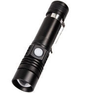 LeftLimit T6 + 18600 lithium battery, rechargeable zoom mini high-intensity flashlight, outdoor LED,