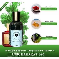 Lobo premium Perfume gred Edp Lasting 24 jam Inspired mfk Bakarat Rouge 540