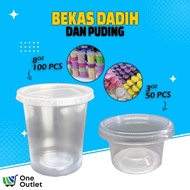 Bekas Dadih EC 8oz 100pcs / EPP 3oz  50pcs Round Plastic Container Bekas Bulat Dadih
