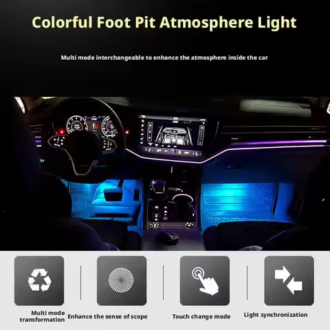 LED Car Interior Atmosphere Lamp Footwell Light Decoration Accessories For AUDI A1 A4 B7 B8 B9 A5 A6