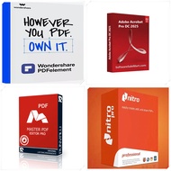 PDF Editing Software Bundle - Master PDF Editor Nitro PDF Pro Adobe Acrobat Pro DC 2025 Wondershare 