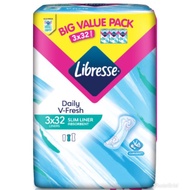 LIBRESSE Slim Liner / Pantyliner Daily V-Fresh / Tuala Wanita / Sanitary Pad Nipis 3x32s