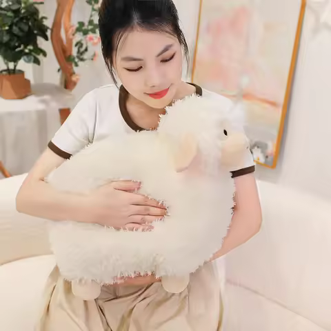 Wholesale 22cm/35cm Cotton Candy Dudu Sheep Plush Toys Soft Alpaca Dolls Stuffed Sheep Plushie Baby