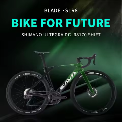 SAVA New Blade SLR8 C60 Carbon Fiber Road Bike, 700C Adult DI2 Bike with SHIMANO ULTEGRA Di2 R8170 C