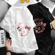 Super sharp Summer Cat Q24 short-sleeved T-shirt - Unisex Men's and Women's Short-sleeved T-shirt Fr