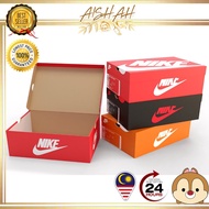 READY STOCK Kotak Kasut Air Jordan NIKE Original Shoes Box Sneaker Orange Red Black Logo Box (30cm x