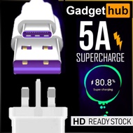 ORIGINAL Huawei SuperCharger 5A Mains Charger Adapter + Type C USB Super Cable