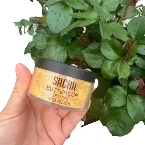 Sacha Buttercup Translucent Setting Powder Loose Face Powder to Set Makeup Foundation Or Concealer F