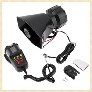 (YNVK) Universal Motorcycle Car Alarm Sound 7 Tone Horn 12V 100W Police Siren Horn Loudspeaker (Blac
