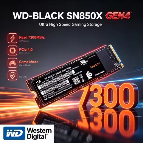 WD BLACK SN850X 1TB 2TB 4TB M.2 2280 NVMe PCIe Gen 4.0x4 SSD Solid State Drive for Gaming Computer P
