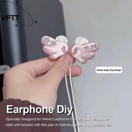 VFTT  Earphone Decoration, Angel Wing Star Gem Accent Headphone Accessory, Kawaii Style Clip-On Desi