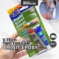 VT-140B1 V-TECH TWO TAN GUM (4MINIT EPOXY) (56.8G) RAPID STEEL EPOXY SUPER GLUE 2 TAN GUM RADIATOR B