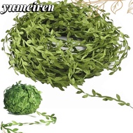 YUMEIREN Artificial Eucalyptus Leaf Garland, Garland Green Artificial Vines, Hanging Vines Leaf Ribb