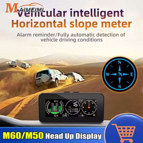 M M60 M50 4x4 Off Road GPS Smart Inclinometer Car Digital Display Tilt Pitch Angle inclinometro Auto