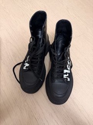 alexander mcqueen 黑色高筒波鞋 全皮 EU42 有盒