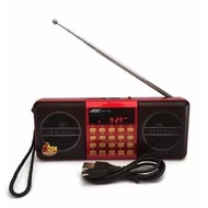 JOC DOUBLE SPEAKER RADIO Digital Rechargeable Player USB (BOLEH MASUK MEMORY CARD SURAH)