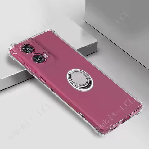 For Motorola Edge 50 Fusion 50Fusion 5G 2024 6.7" Back Ring Holder Bracket Phone Case Soft Silicone 