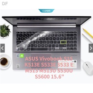 15.6" Laptop Keyboard Case for ASUS Vivobook S15 K513E S533E S533 E M513 M513U S530U S5600 Silicone Protective Film Case