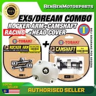 EX5 / DREAM / WAVE100 RACING CAMSHAFT + ROCKER ARM BEARING + HEAD COVER TRANSPARENT ORI TOBAKI CAM S