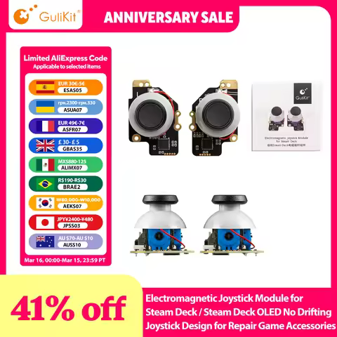 Gulikit Electromagnetic Joystick Module for Steam Deck / Steam Deck OLED No Drifting Joystick Design