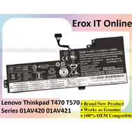 Lenovo Thinkpad T470 T570 Series 01AV420 01AV421 SB10K97578 Laptop Battery