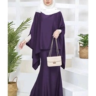 Kurung Kaftan IRIS BATWING Set Loose Style Viral One Set Wanita
