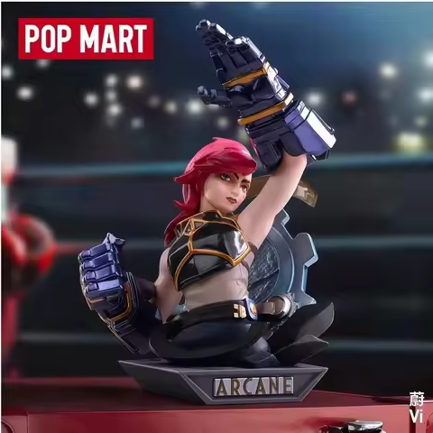 Genuine Stock Pop Mart Arcane League Of Legends Series Figures Blind Box Anime Jinx Vi Collectible O