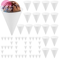 200 Pcs 4.5 oz Single Use Paper Cone Cup Stackable Cone Cup Easy to Clean Paper Conical Water Mug fo
