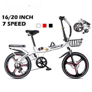 20 Inch Foldable Bicycle Variable Speed Folding Bike Shock Absorption Foldable Bike