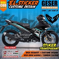 Terlaris STRIPING MX KING STICKER MOTOR MX KING STIKER TRANSPRAN MX KING STRIPPING MOTIF EXCITER SET