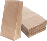 PRETYZOOM 100pcs Packaging Bag for Takeaway Paper Container Kraft Paper Food Pouch Square Bottom Packaging Bag Takeaway Packing Bag