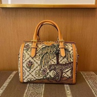 hot sale authentic tory burch bags women   Tory Burch T Monogram Jacquard Embroidered Tote Bag Shoulder Bag Messenger Bag tory burch official store