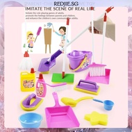 [Redjie.sg] 16pcs Kitchen Home Cleaning Tools Montessori Toys Home Decoration for Boys Girls