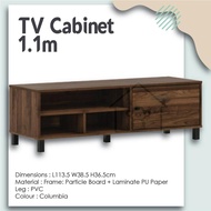TV CABINET 1.1M MINIMAL DESIGN/ TV CONSLE/ TV RACK/ MEDIA STORAGE CABINET/ MEDIA RACK